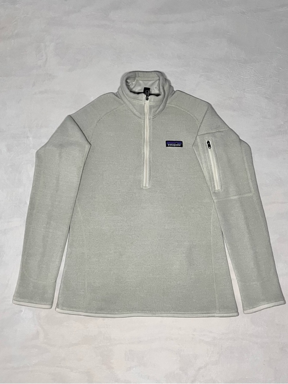 Patagonia Men's Quarter-Zip Fleece Pullover - Light Gray